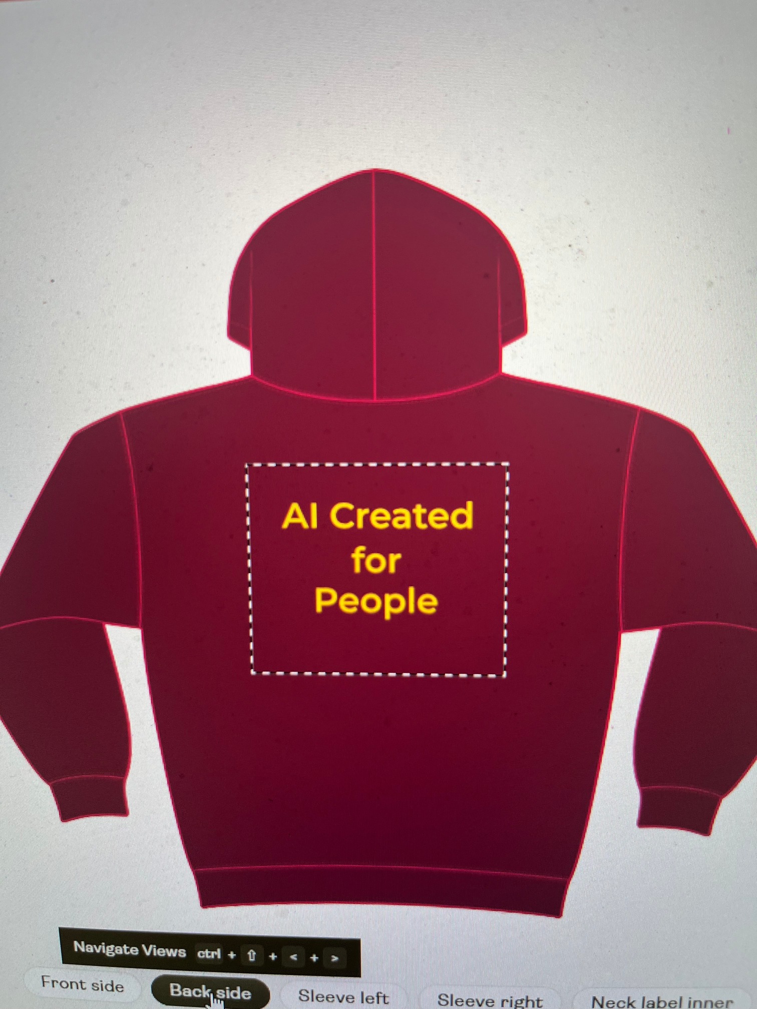 HelperBOTs.ai hoodie back concept art